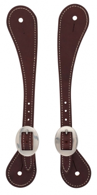 Weaver Men S Shaped Burgundy Latigo Leather Spur Straps Chicks