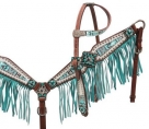 Showman 'Arctic Aztec' Headstall, Breast Collar, Reins Set