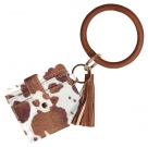 Bangle Key Chain/Wallet - Brown Cowhide