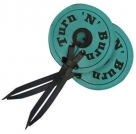 Showman Teal Leather Bit Guards With 'Turn N Burn'