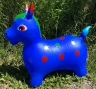 20 Inch Inflatable Ride-On Bounce Horse With Stars And Dots