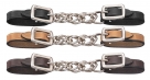 Tough-1 Mini Leather Flat Chain Curb Strap