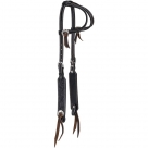 Tough-1 Clifton Tooled Double Ear Headstall With Slotted Conchos