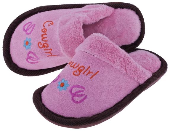 Women's Cowgirl Plush Cozy Slippers