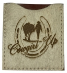 Showman Hair On Cowhide Cowgirl Up Cell Phone Card Holder