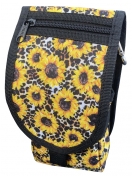 Showman Clip N Ride Large Cell Phone Case With Pockets - Sunflowers