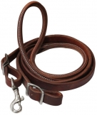 Showman 7 foot Heavy Oiled Harness Leather Contest Rein With Rolled Center