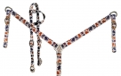 Showman Cow Print Nylon One-Ear Headstall And Breast Collar Set