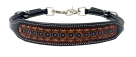 Rugged Ride Deluxe Leather Padded Wither Strap - Blue Dot Tooled