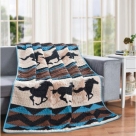 Southwest Wild Horses Quilted Throw