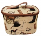 English Horse Tapestry Large Accessory Case