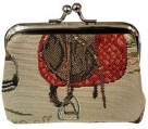 English Horse Tapestry Coin Purse