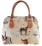 English Horse Tapestry Convertible Handbag