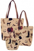 English Horse Tapestry 3 Tote Set