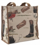 English Horse Tapestry Tote - 11 x 12