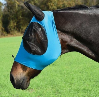 Equi-Sky Lycra Fly Mask With Ears And Zipper Chin: Chicks Discount Saddlery