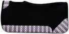 Rugged Ride Felt Saddle Pad With Printed Overlay Wear Leathers - Purple Aztec