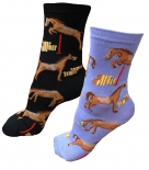 Foozys Ladies Crew Socks - Horse Jumping