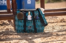 Grooming Tote - Turquoise Aztec Leopard