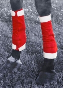 Tough-1 Holiday Horse Santa Leg Wraps - Set of Four