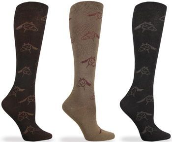 Odd Sox Women's Horse and Horseshoes Crew Socks: Chicks Discount Saddlery