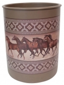 De Leon Collections Horse Valley Poly Resin Waste Basket