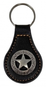 Concho Leather Key Chain - Texas Star
