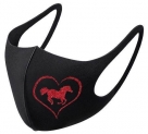 Horse Print Ear Loop Face Mask - Heart with Horse