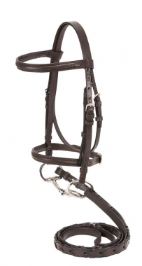 Silver Fox Raised Snaffle Bridle