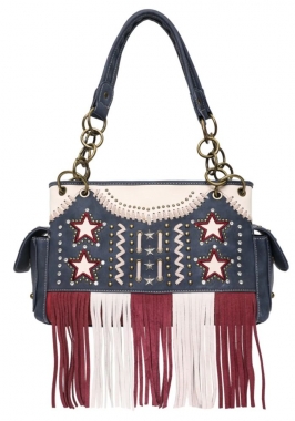 Out West Sac Shopping Tote Braided Leather Fringe – Out West