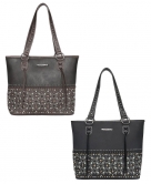 Montana West Cut-Out Studs Collection Conceal Carry Tote Handbag