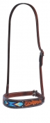 Professional Choice Beaded Tiedown Noseband - Dark Leather