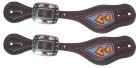 Professional Choice Beaded Spur Strap - Turquoise and Red