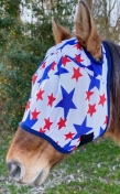 Rugged Ride Patriotic Soft Mesh Fly Mask - Without Ears