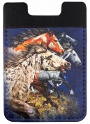 Cell Phone Card Holder - Seek and Find Horses