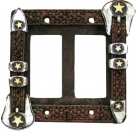 Rainbow Trading Star Belt Buckle Double Rocker Switch Plate Cover