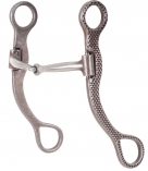 Classic Equine Rasp Etched Straight Shank Snaffle Mouth Bit  - 5 Inch