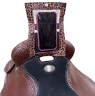 Cheetah Print Hands-Free Saddle Cell Phone Case