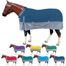 Rugged Ride 1200 Denier Waterproof Adjustable Neck Turnout Blanket - with Grey Skirt -200 gram Fill