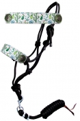 Showman Cactus Print Cowboy Knot Rope Halter With Lead