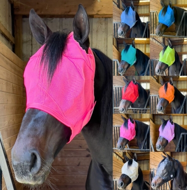 Rugged Ride Bright & Bold Rip Resistant Mesh Fly Mask - Forelock Hole ...