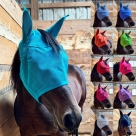 Rugged Ride Bright & Bold Rip Resistant Mesh Fly Mask - Forelock Hole - With Ears