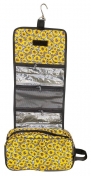 Showman Nylon Sunflowers And Cheetah Print Hanging Roll-Up Accessory Bag