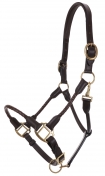 Showman Leather Halter with Braided Nose and Cheek