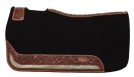 Klassy Cowgirl Teal Bayou Black Felt Saddle Pad - 28x30