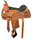 Youth/Pony Pleasure Saddle With Floral Tool - 10 Inch
