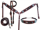Showman 4 Piece Beaded Arrow Headstall, Breast Collar, Wither Strap, And Reins Set