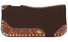 Klassy Cowgirl 28 x 30 Toffee Bloom Contoured Felt Saddle Pad