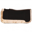 Showman Contoured Felt Saddle Pad With Cowhide Leather Wears - 31x 32