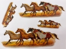 Gold Dust Running Horses Decal Stickers Sheet